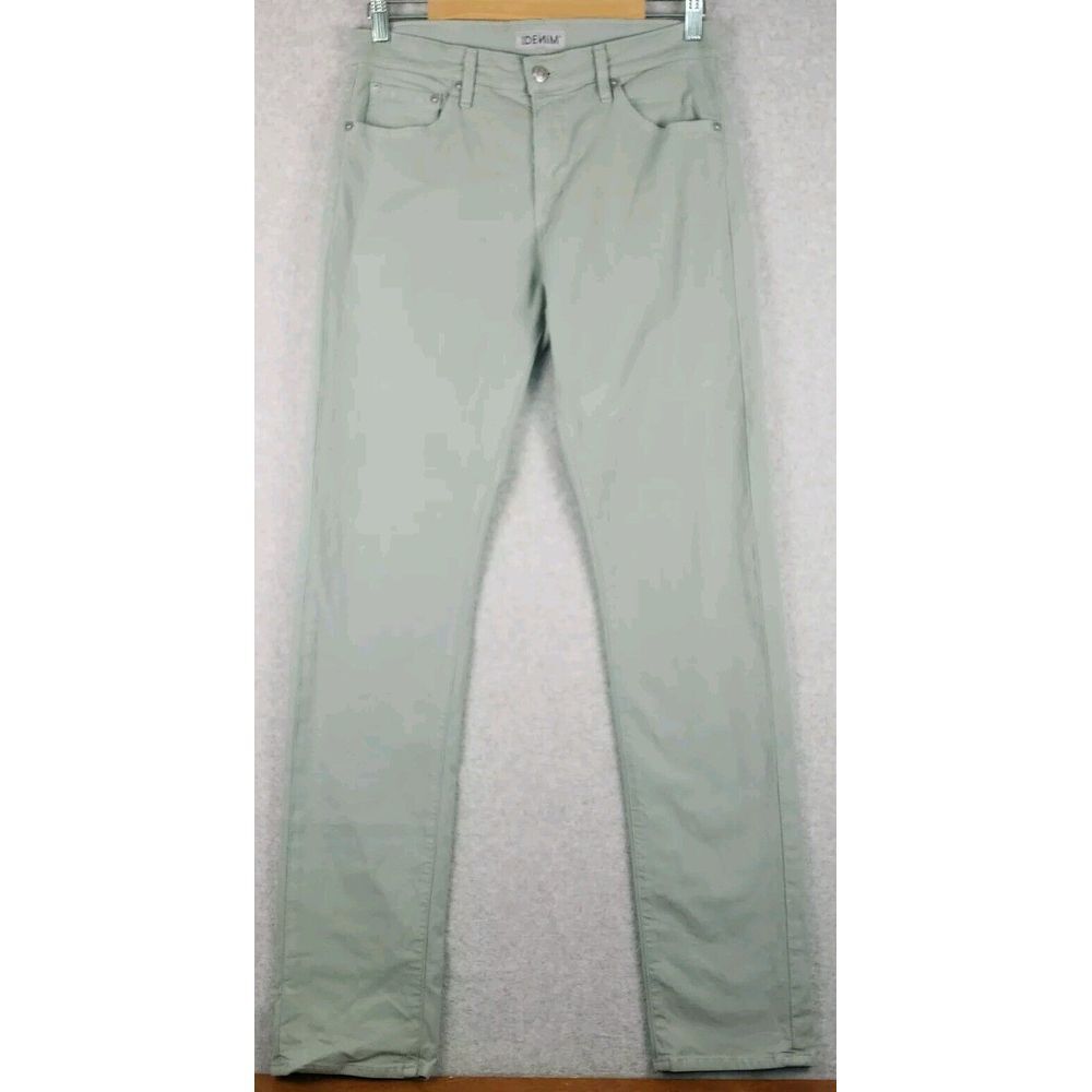 SMN‎ Mens The Hunter Standard Slim Jeans 30x33 Light Green Denim USA